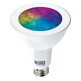 PAR30 LED Smart Bulb home dimmable rgb cct color temperatures hue rainbow voice control No Hub required app schedules scenes music sync. Alexa Google Assistant compatible ENERGY EFFICIENT SUSTAINABLE ECO-FRIENDLY