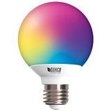 G25 Globe LED Smart Bulb home dimmable rgb cct color temperatures hue rainbow voice control No Hub required app schedules scenes music sync. Alexa Google Assistant compatible ENERGY EFFICIENT SUSTAINABLE ECO-FRIENDLY