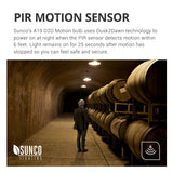 A19 LED Bulb, Dusk to Dawn, Motion Activated