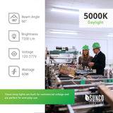 LED Shop Light, Wraparound, Prismatic Lens, 8.5"