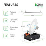 Recessed LED Lighting, 4-Inch, Slim, Smooth Trim