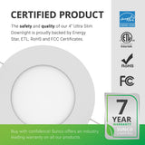 Recessed LED Lighting, 4-Inch, Slim, Smooth Trim