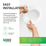 Recessed LED Lighting, 4-Inch, Baffle, Damp Rated