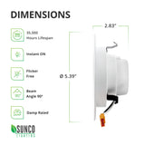 Recessed LED Lighting, 4-Inch, Smooth, Damp Rated