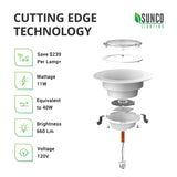 Recessed LED Lighting, 4-Inch, Baffle, Damp Rated