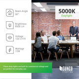 LED Shop Light, Wraparound, Prismatic Lens, 11"