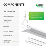 LED Shop Light, Frosted, Motion Activated