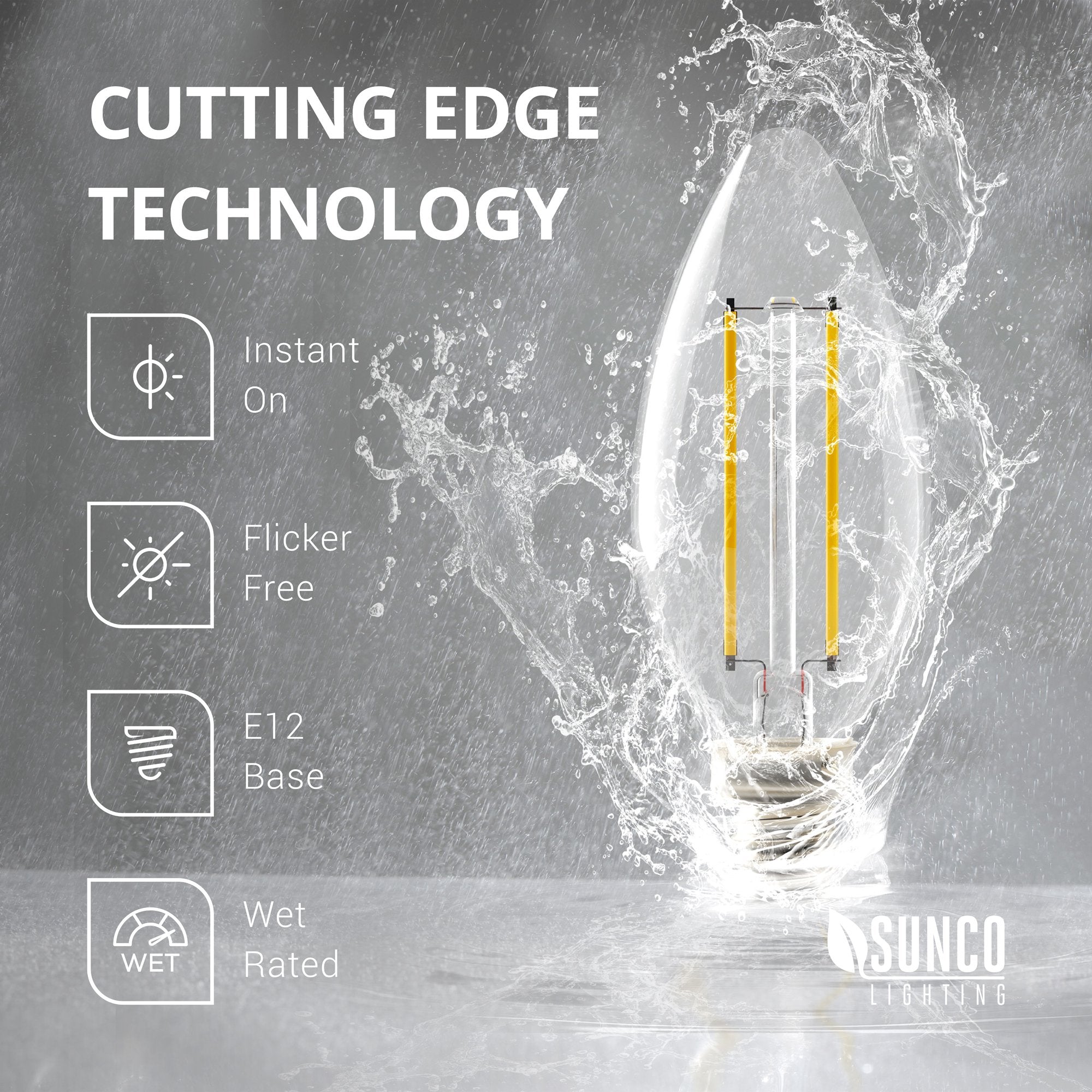 B11 LED Candelabra Bulb, Filament