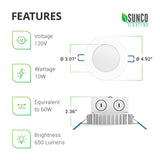 Recessed LED Lighting, 4-Inch, Slim, Integrated Junction Box