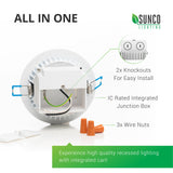 Recessed LED Lighting, 4-Inch, Slim, Integrated Junction Box