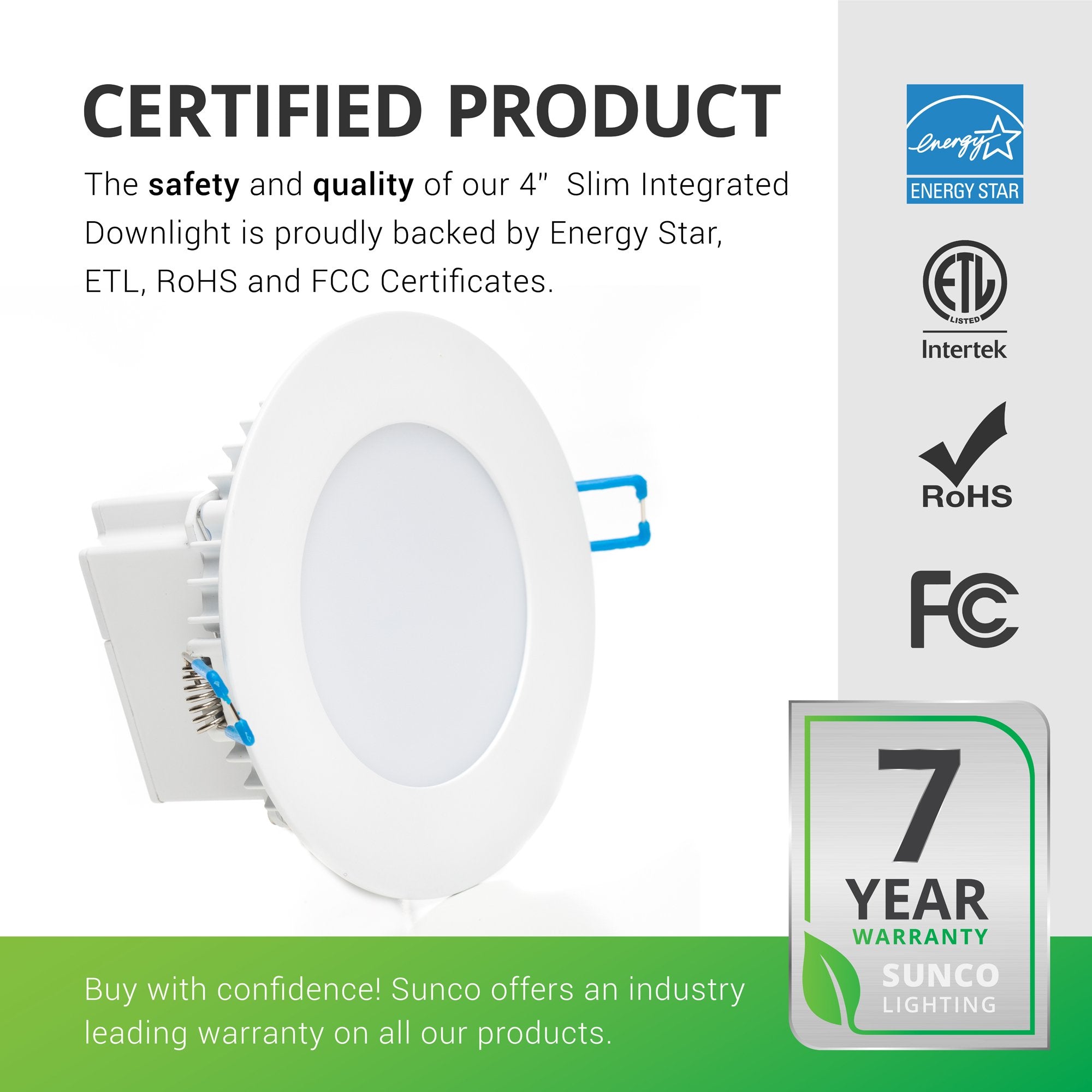Recessed LED Lighting, 4-Inch, Slim, Integrated Junction Box